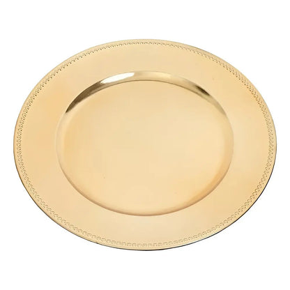 Plato Base Dorado Vajilla Navidad Juego De Plato Dorado 33cm