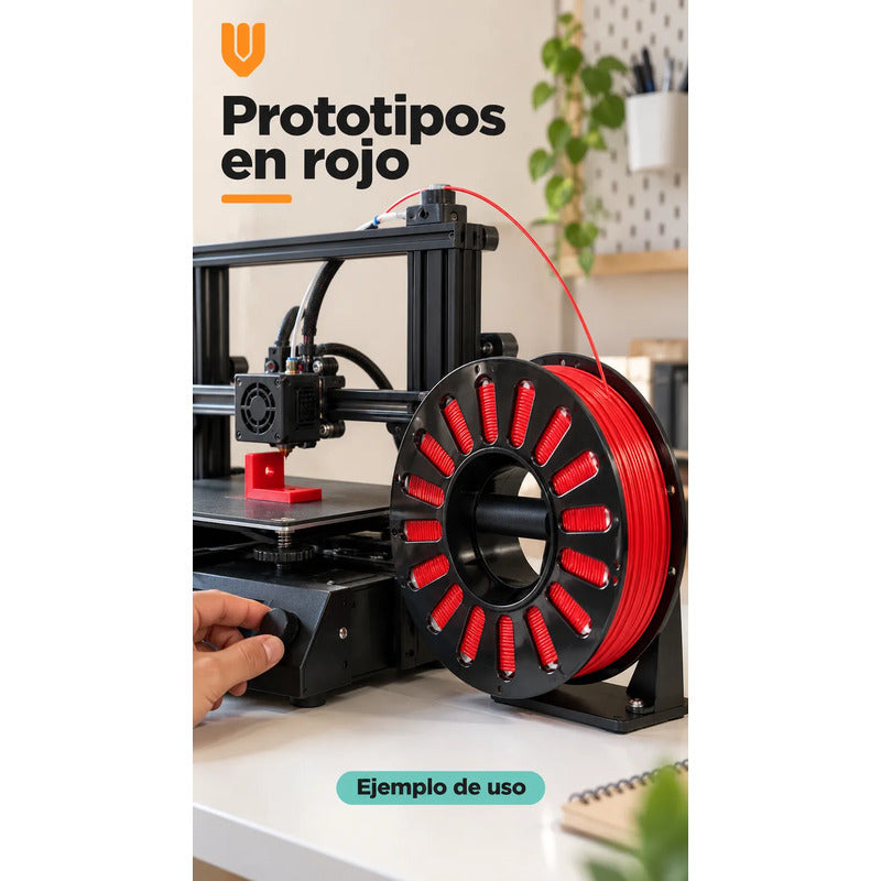 2 Rollos Filamento Rojo Impresora 3d Repuesto Carrete Bobina Rojo