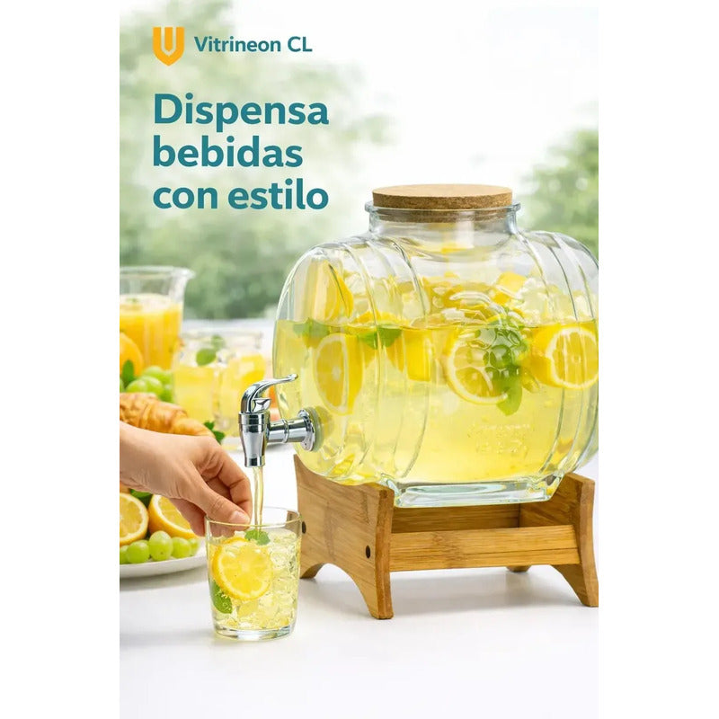 Servidor Jugos Agua  5,5l  Reuniones Fiesta Elegante Nordic Transparente