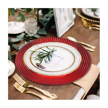 4 Plato Base Navideños Vajilla Navidad Juego De Platos 33cm