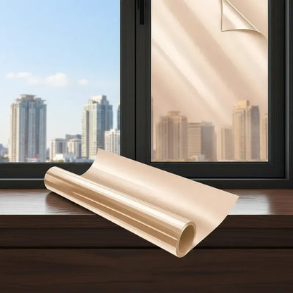 Vinilo Decorativo Espejada 2m 45cm Control Solar Aislante Plateado Reflectivo Efecto Espejo Tono Metalico Elegante Moderno Privacidad Visual Control Luz Apariencia Sofisticada Ventanas Hogar