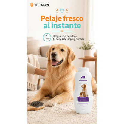 Shampoo Seco Perro Desenredante Anticaida Pelo Polvo Higiene Shampoo Seco Perro Polvo 200 G Baño Seco Desodorizante Desenredante Anticaída Pelo Higiene Limpieza Rápida Pelaje Suave - 200g