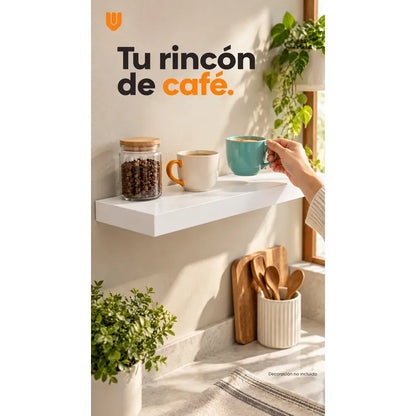 Repisa Flotante Rectangular 60cm Mdf Blanca Estante Pared Blanco Repisa Flotante Blanca Mdf Estante Mural Soporte Oculto Decoración Organización Hogar Dormitorio Living Oficina 60cm
