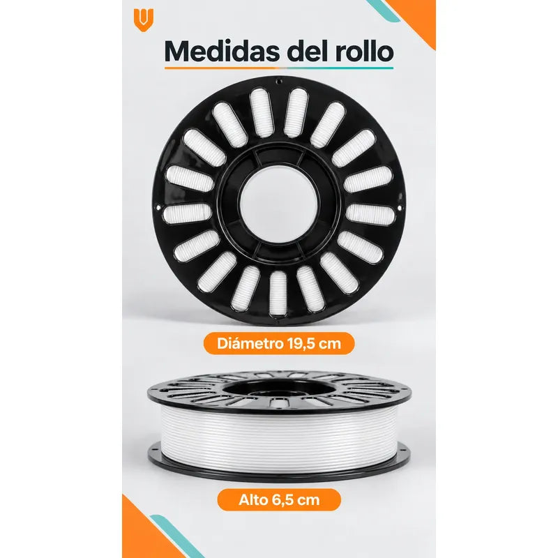 2 Filamento Impresora 3d Blanco Bobina Modelado Tridimension Blanco