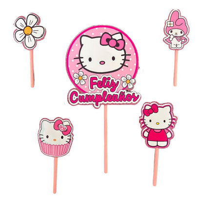 Topper Cumpleaños Torta Cotillon Cup Cake Fiestas Decoracion