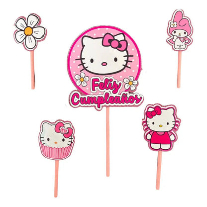 Topper Cumpleaños Torta Cotillon Cup Cake Fiestas Decoracion