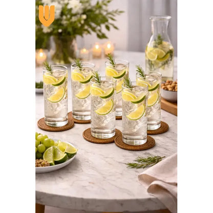 Vitrineon Cl Set 6 Vasos Vidrio Alto 200ml Transparente Bar Transparente