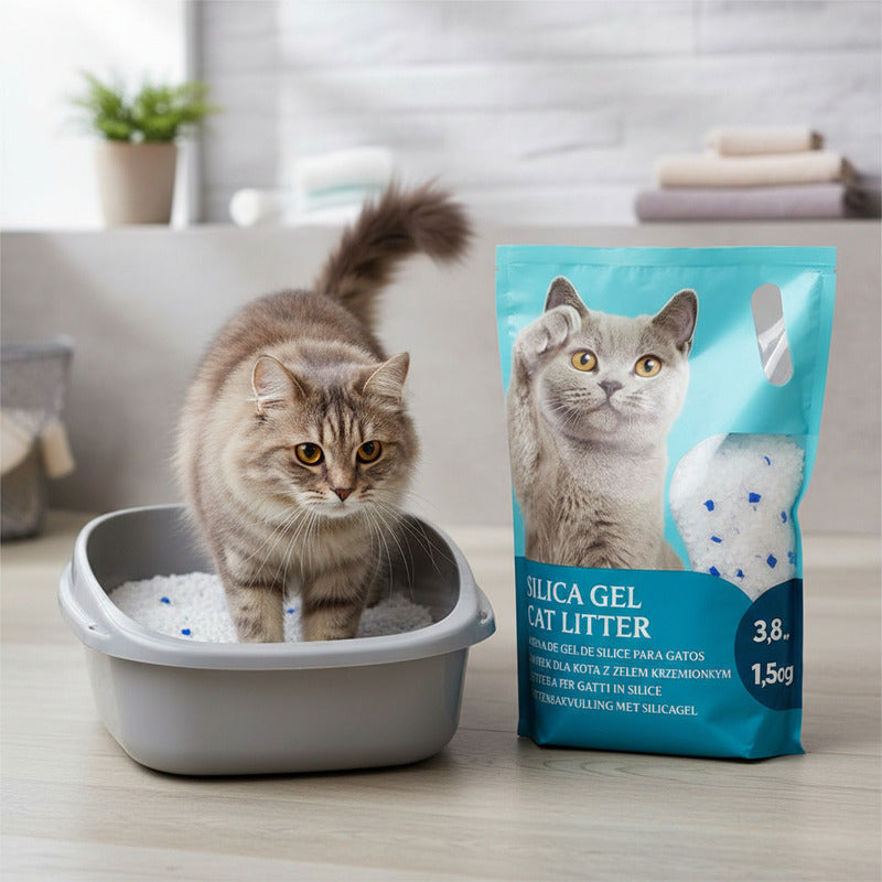 Arena Cristal Gato Silica Arena Gatos Cristales Gel 1.5 Kg