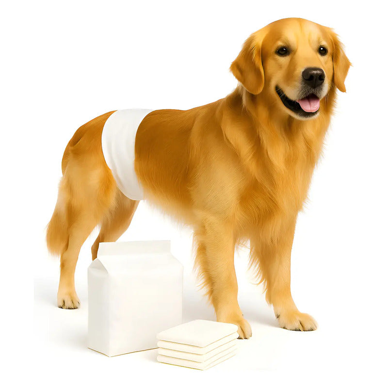 96 Pañales Perros Macho Gatos Desechables Incontinencia M Blanco Macho M 55 X 20cm