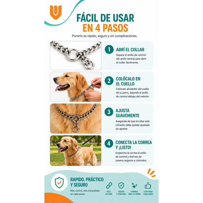 X6 Collar Adiestramiento Perro Collar De Adiestramiento 50cm