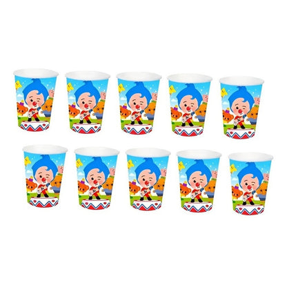 10 Vasos Cumpleaños Vasos Desechable Cumpleaños Plim Plim