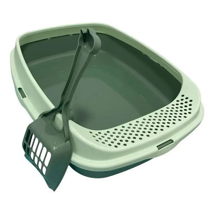 2 Areneros Gato Bandeja Sanitaria Ecologica Caja Arena Pala Multicolor