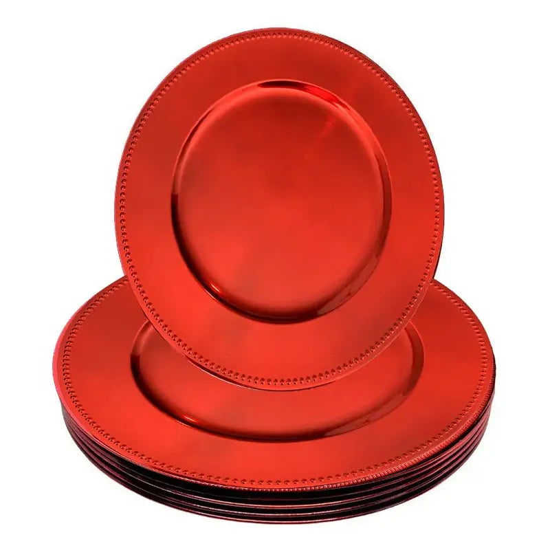4 Plato Base Navideños Vajilla Navidad Juego De Platos 33cm