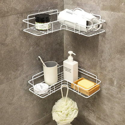 Esquinero Estante Organizador Adhesivo Cocina Baño Ducha Color Negro