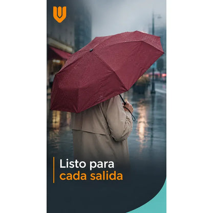 Paragua Parasol Lluvia Retractil Plegable 8 Varill Sombrilla