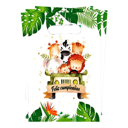 X20 Bolsa Para Piñata Safari Cumpleaños Safari Fiestas Multicolor Safari Grande