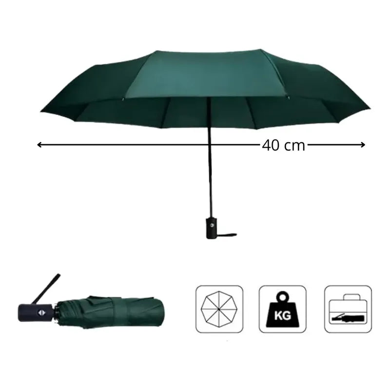 Parasol Retractil Sombrilla Plegable Paragua Lluvia 8 Varill