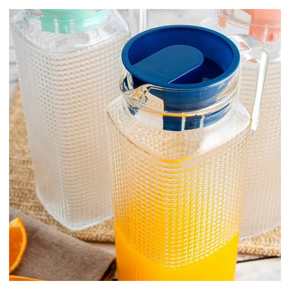 Set 3 Jarras De Vidrio Agua Jarra De Jugo Jarras Con Tapa