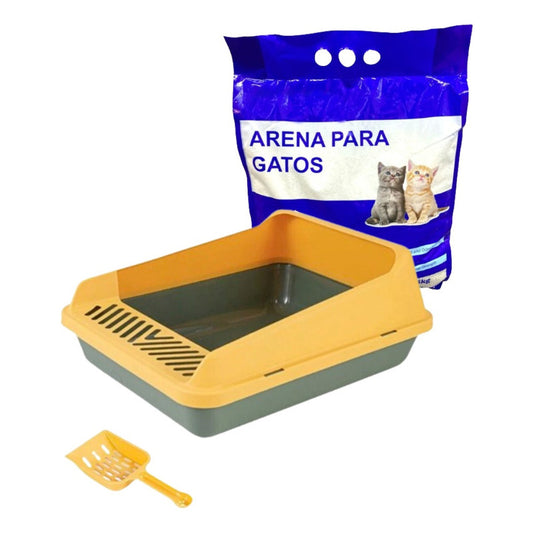 Arenero Para Gato Higiene + Arena Para Gatos Aglutinante 5kg