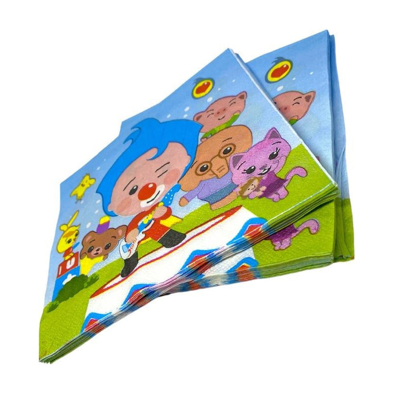 X80 Servilletas Plim Plim Decoracion Cumpleaños Plim Plim