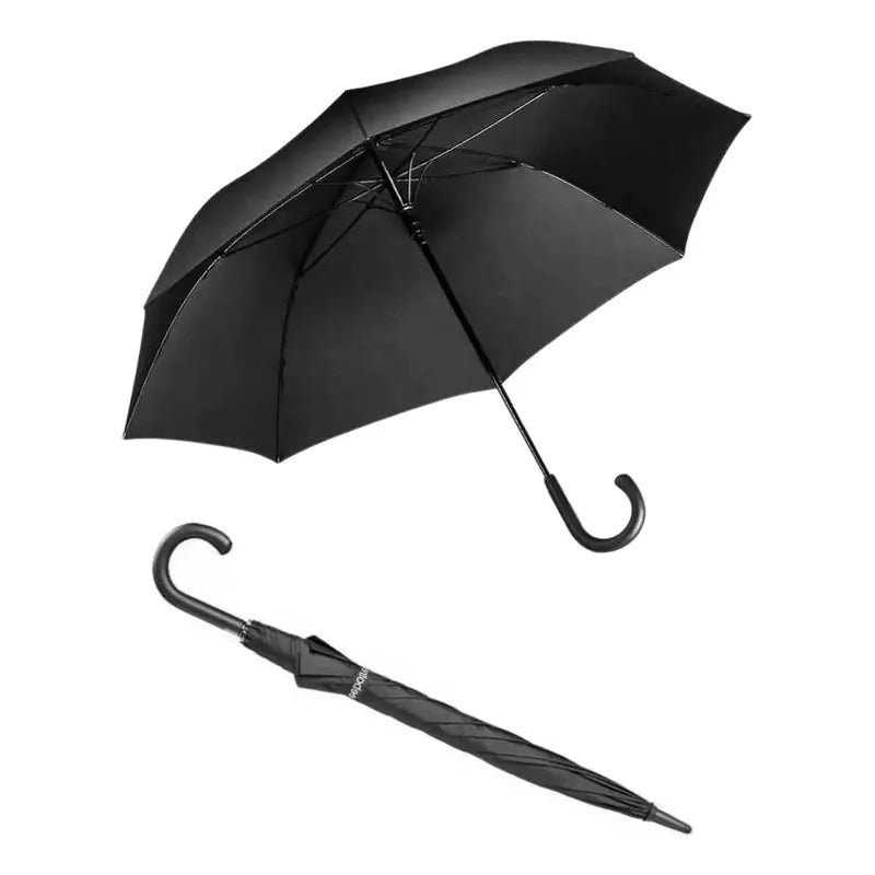 Paragua Lluvia 8 Varillas Paraguas Para Lluvia Impermeable Negro Liso