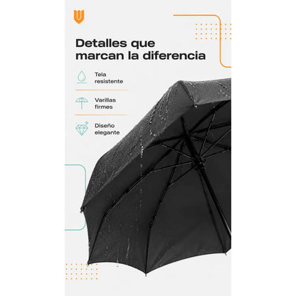 Paragua Parasol Lluvia Retractil Plegable 8 Varill Sombrilla