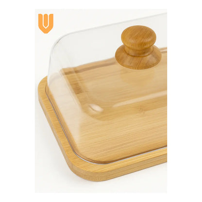 Base Cuadrada Bambu Ecologico Tortas Cupcakes 30x30cm Eco Bambú