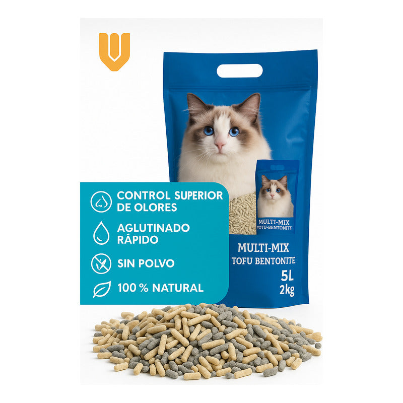 2 Arena Tofu Gatos Arena Bentonita Sanitaria Arena Tofu 2 Kg