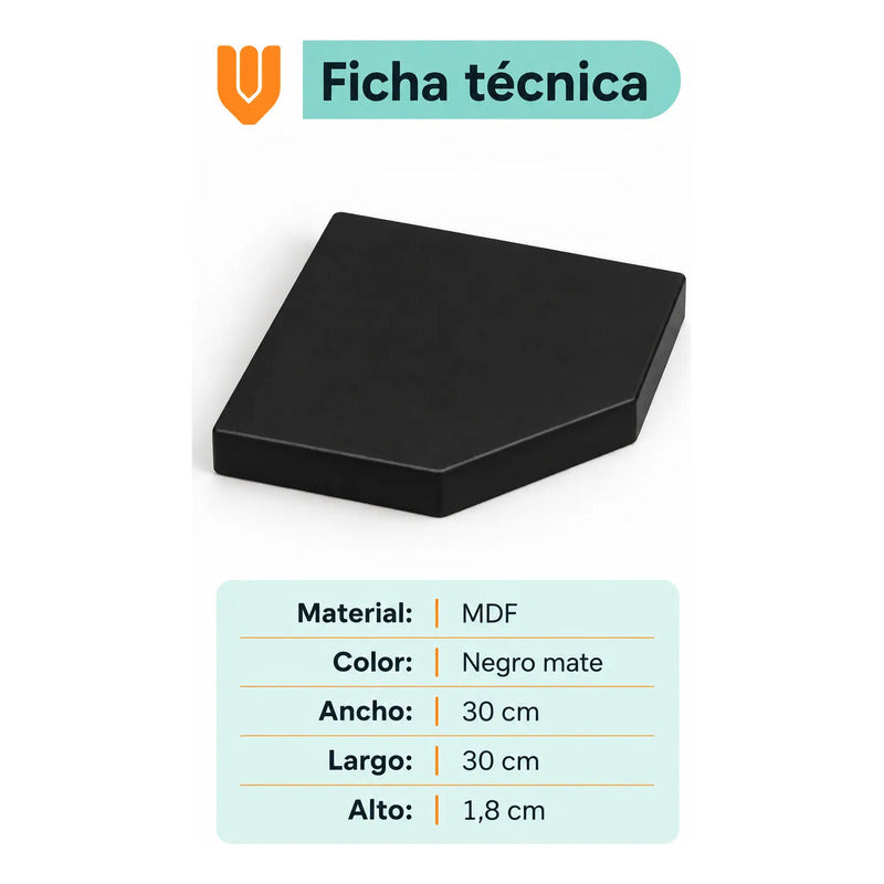 2 Repisas Esquineras Flotantes Negro Mdf 30x30cm Hogar Sala Negro Repisa Esquinera Flotante Estante Mdf Marrón Decoración Rincón Pared Hogar Plantas Adornos Fotografías Living