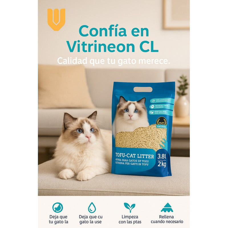 X4 Arena De Tofu Arena De Gato Sanitaria Arena Gato 2 Kg