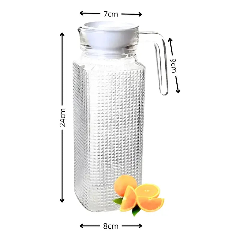 Set 3 Jarras De Vidrio Agua Jarra De Jugo Jarras Con Tapa