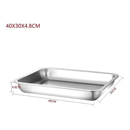 X2 Bandeja Para Horno Bandeja De Acero Inoxidable Multiuso  Plateado Bandeja - Yd762