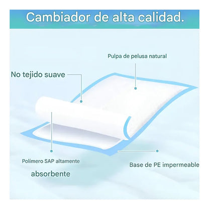 50 Sabanilla Adulto Protector Cama Pañales Protector 60x90 Sabanilla 60x90