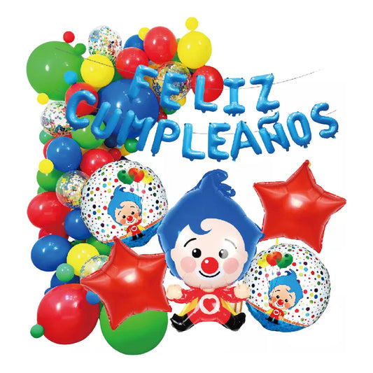 Set 57 Globos Plim Plim Decoracion Plim Plim Globos Metalico