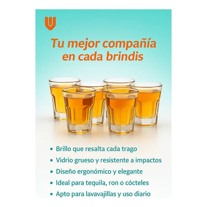 Set 60 Vasos Shot Tequilero Vasos Shopero Vaso Shot Vidrio Transparente