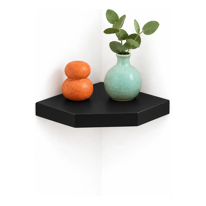 2 Repisas Esquineras Flotantes Negro Mdf 30x30cm Hogar Sala Negro Repisa Esquinera Flotante Estante Mdf Marrón Decoración Rincón Pared Hogar Plantas Adornos Fotografías Living