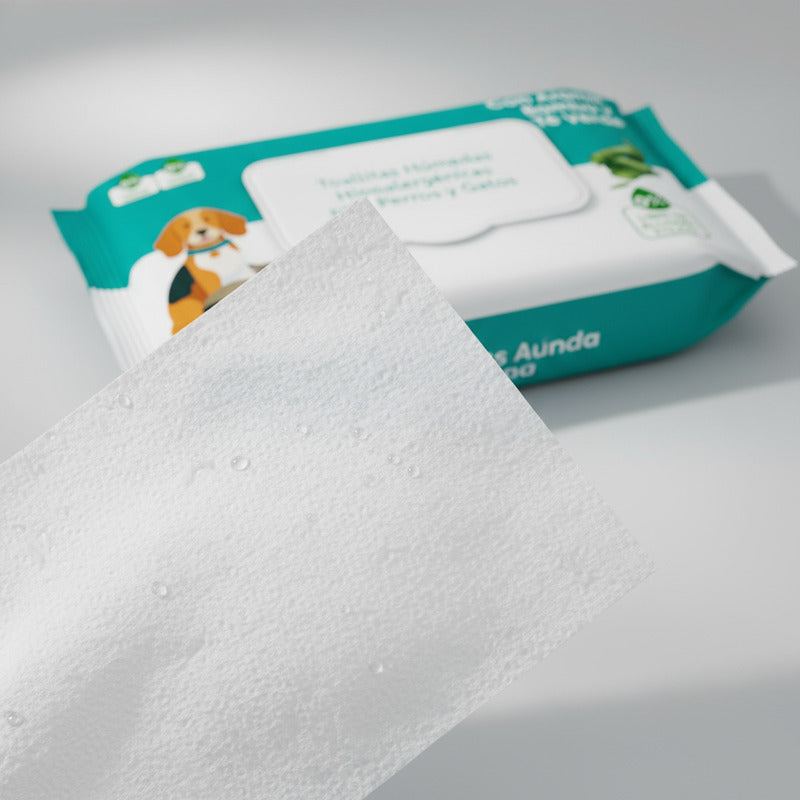 Toallas Humedas Bambu Limpieza Mascota Perro Gato 50und