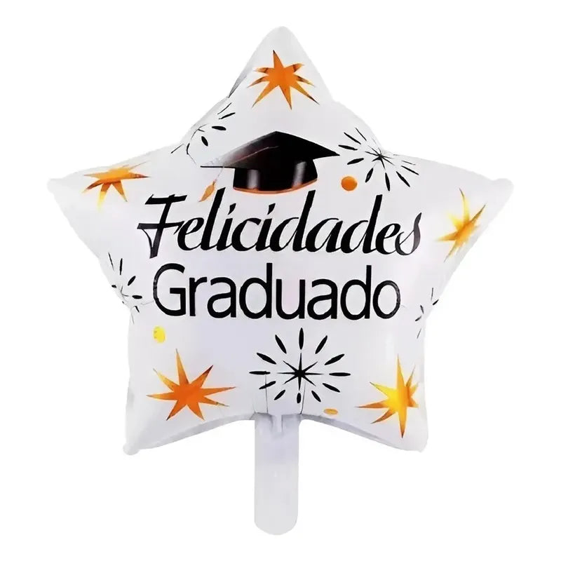 Globos Decoración Graduacion Globo Metalizado Graduacion 465 Blanco
