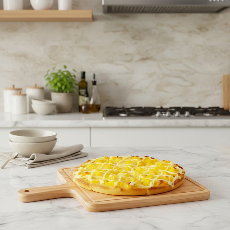 Tablas Pizza Tabla Cuadrada Picoteo Plato Madera 27x30cm