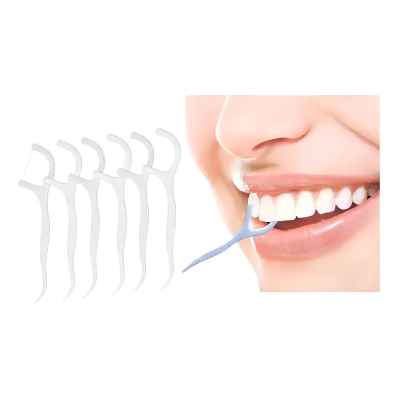 Pack 120 Palillo Hilo Dental Hilo Dental Limpiador De Diente Hilo Dental