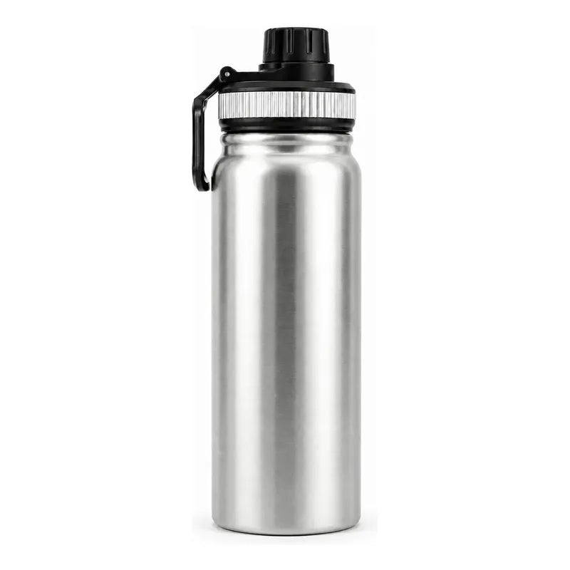 Termo Botella Acero Inoxidable Agua Termica Bebidas Camping Gris