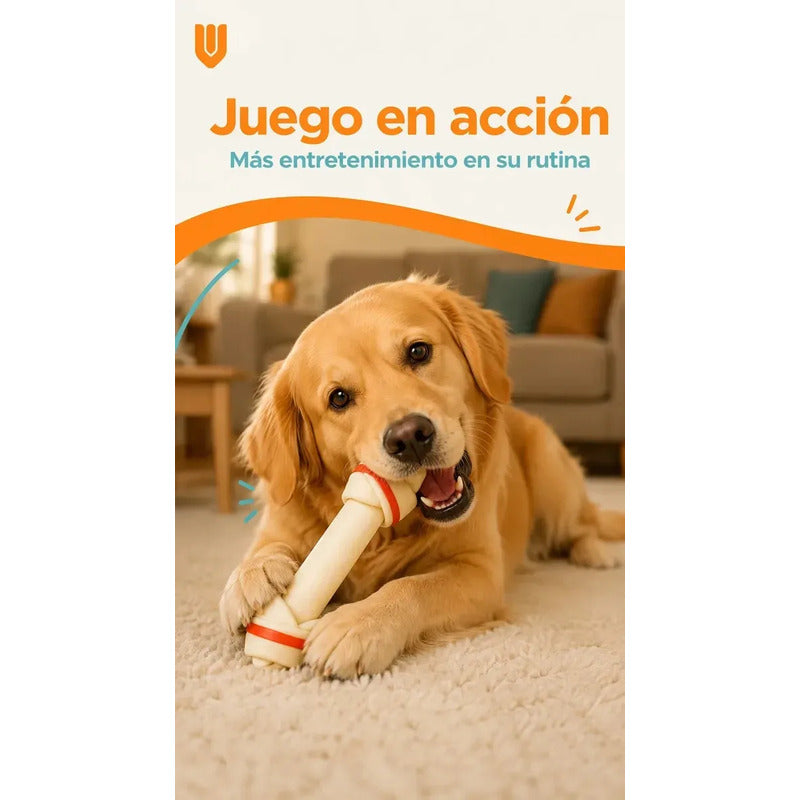 X2 Hueso Perro Cartilago Masticable Higiene Dental Sabor Hueso Cartílago Perros Grandes Masticable Comestible Sabor Carne Higiene Dental Antisarro Mordedor Duradero