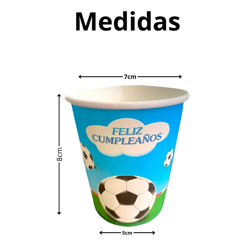 X10 Vasos Desechables Decoración Cumpleaños Futbol