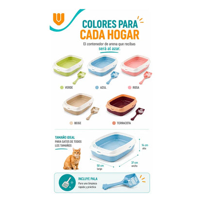 Baño Mascotas Higiene Diaria Espacio Amplio Comodo Gato Mult Verde