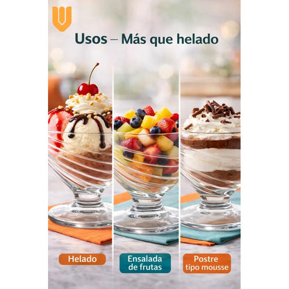 6 Copa Dulcera Transparente Gourmet Presentacion Heladeria Transparente Cristal Brillante Elegante Gourmet Vajilla Postres Helados Presentacion Mesa Dulce