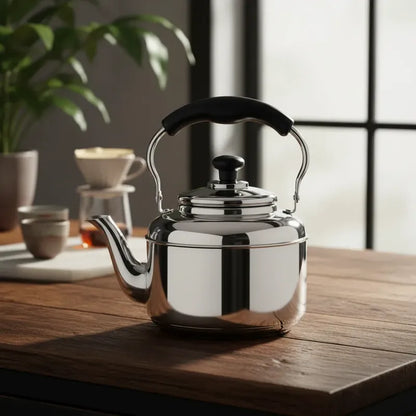 Tetera Cuello Cisne Té Caliente Hogar Lluvia Barista Cocina Plateado