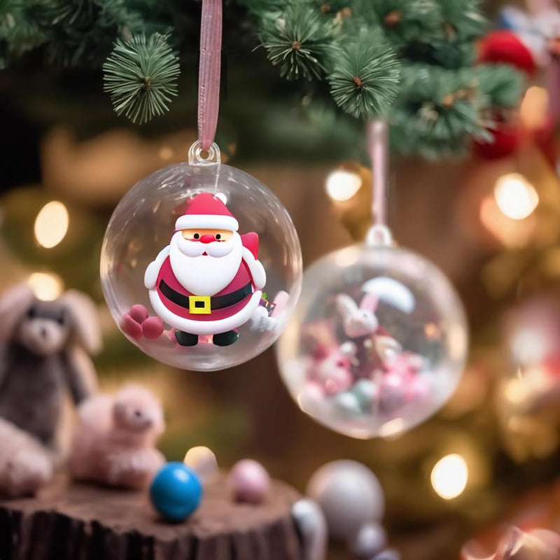 Pack 6 Esferas Acrílico 10 Cm Ambiente Mágico Navidad Árbol