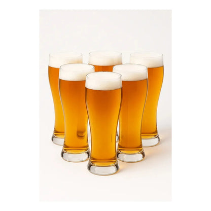 Set 12 Vasos Cerveceros Vidrio Resistente Vasos Vidrio 710ml Transparente Vasos Cerveceros Vidrio 710ml 23cm Boca 8cm Transparente Resistente Lavavajillas Reutilizable Set 12 Unidades