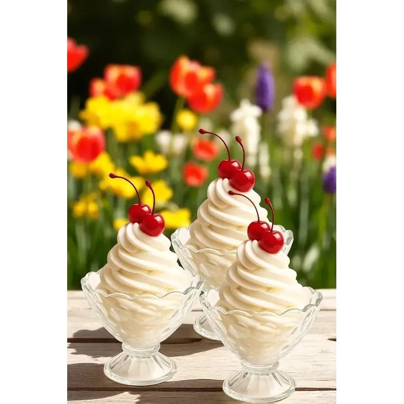 6 Copas Helado Vidrio Pack 6 Vasos Postre Transparente Elegante Dulces Cocteles Heladeria Mesa Hogar Cocina Celebraciones Familia Reuniones Experiencia Gourmet