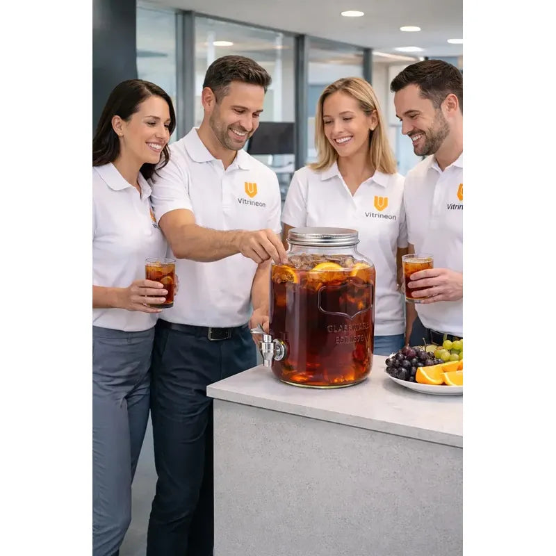 X4 Dispensador Vidrio 4 Litros Grifo Bebidas Jugo Agua Hogar Dispensador Bebidas Vidrio 4l Frasco Jugo Agua Fiestas Hogar Canilla Servicio Mesa Transparente